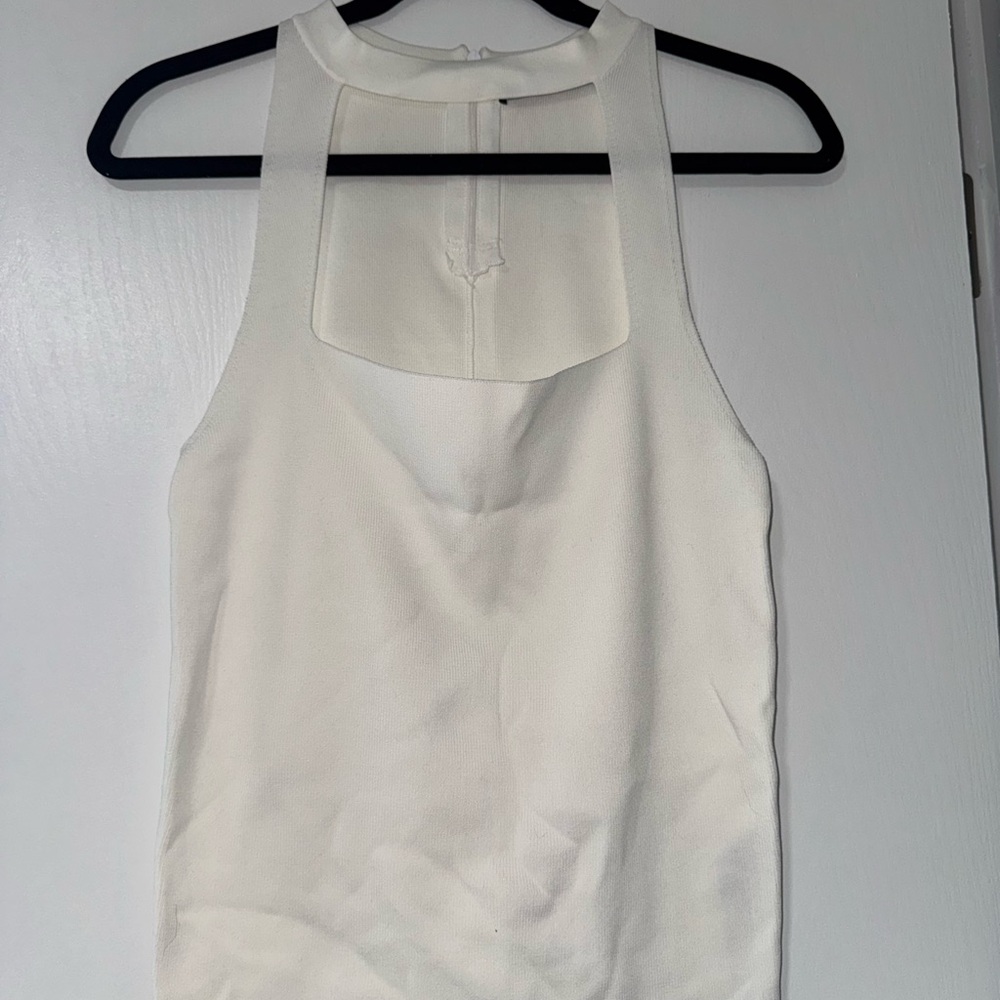 Zara Cream Halter Tank Top